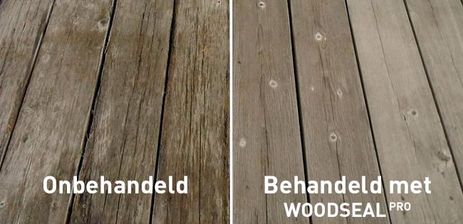 Woodseal Pro - voordelen hout impregneren - behandeld onbehandeld